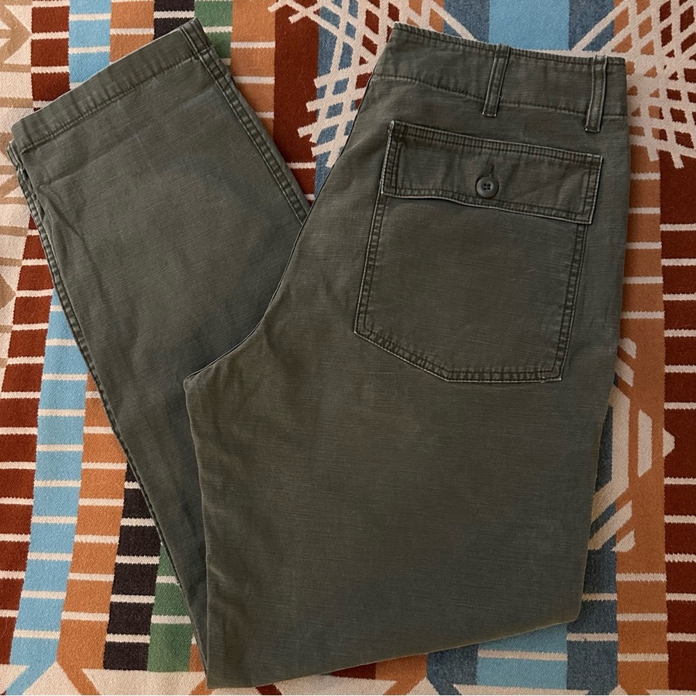 imogene + willie oliver military trouser in olive